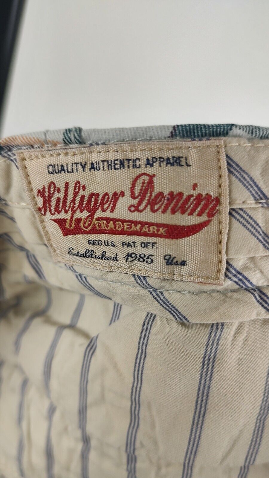 HILFIGER DENIM PANTALONI BERMUDA UOMO COTONE TG. W33 MAN PANTS CASUAL VINTAGE