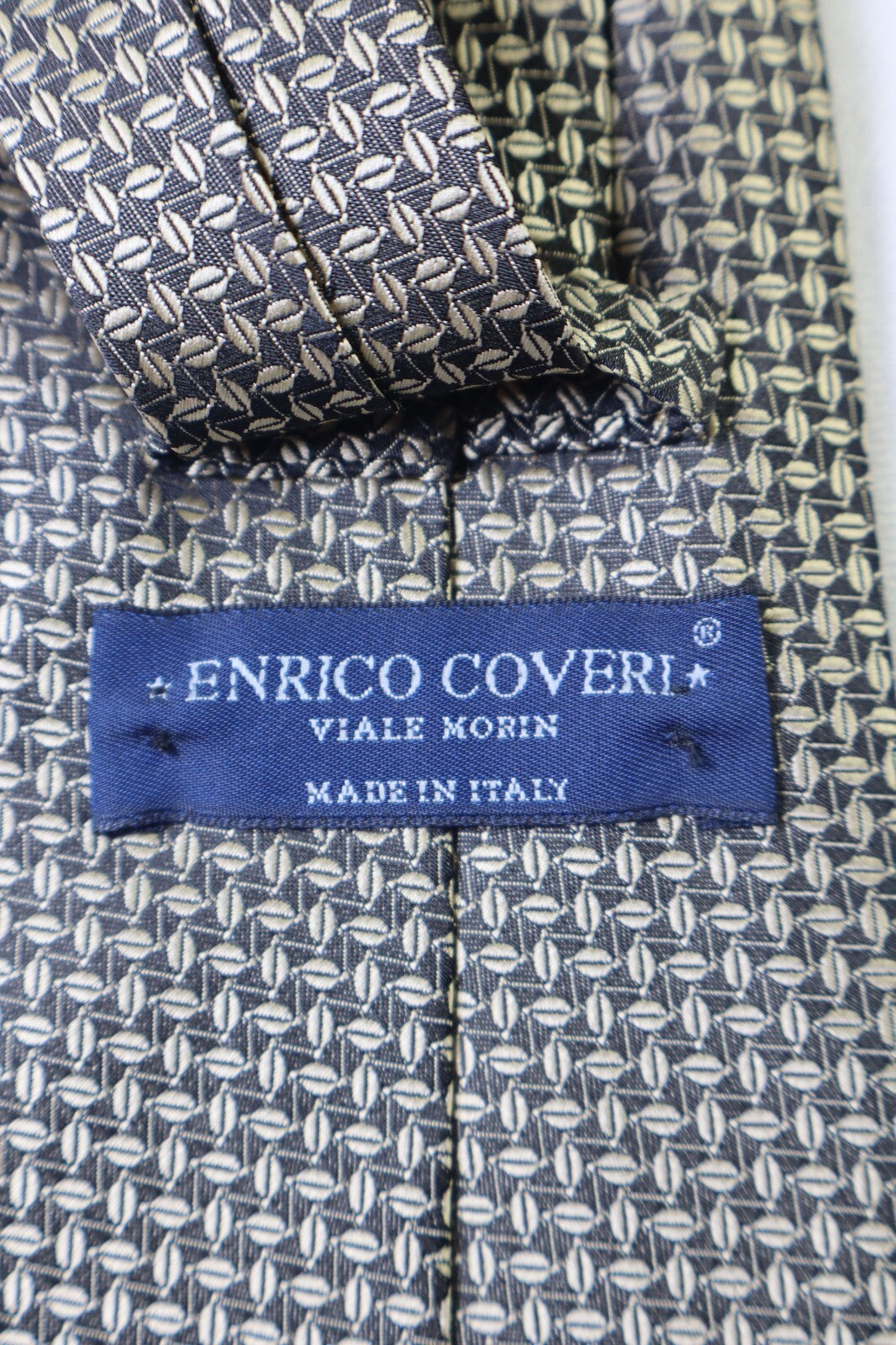 ENRICO COVERI VIALE MORIN 100%  SILK TIE SETA CRAVATTA NECKTIE MADE IN ITALY
