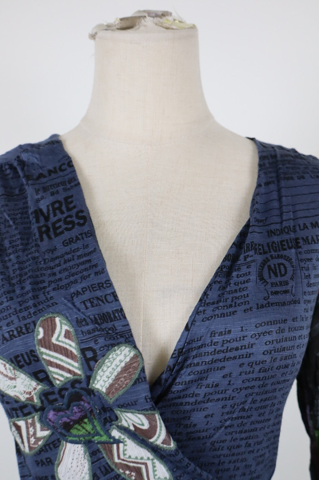 DESIGUAL MAGLIA DONNA TG. M WOMAN CASUAL VINTAGE T-SHIRT  TOP CANOTTA COTONE