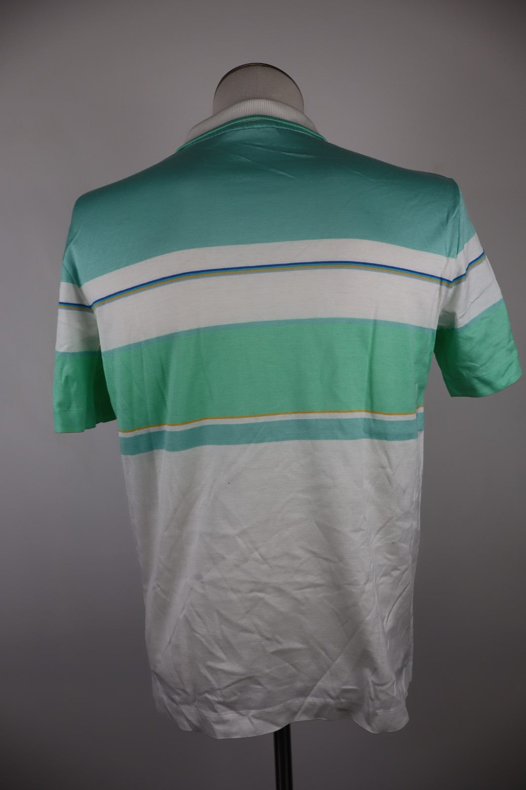 AUSTRALIAN POLO UOMO MAN COTONE TG. 50 T-SHIRT CASUAL VINTAGE COTONE LOGO RIGHE