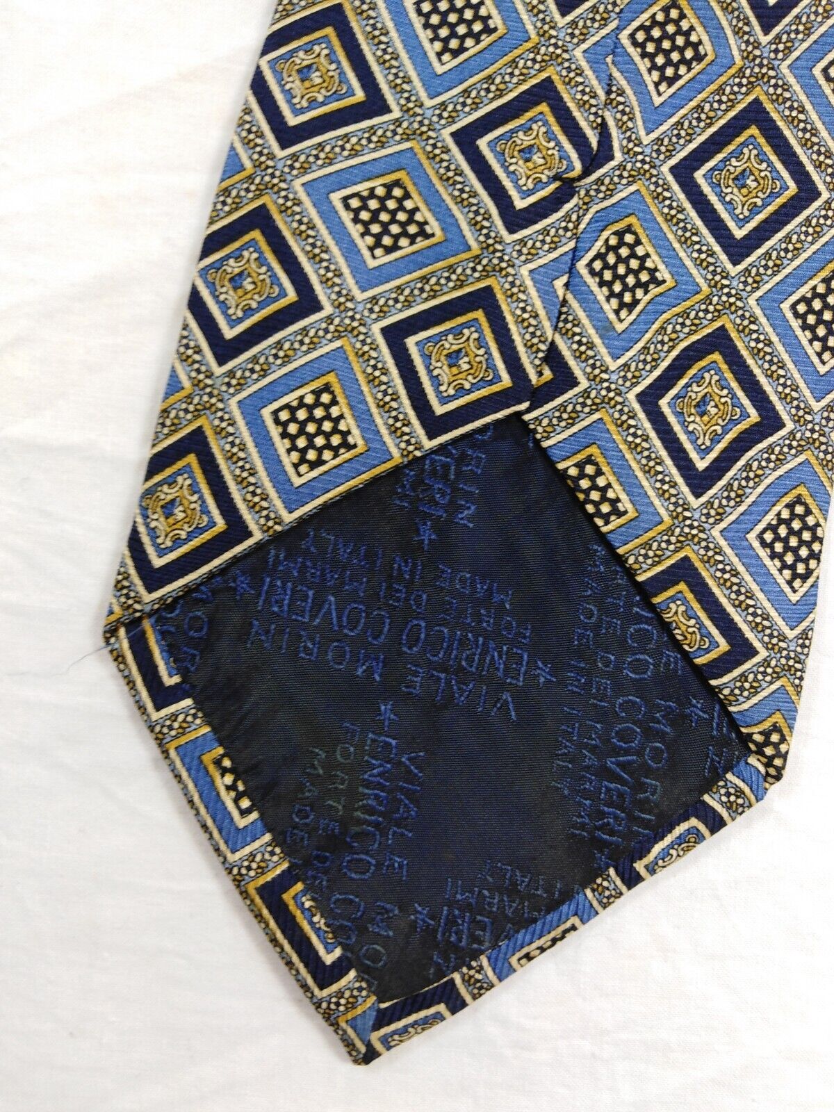 ENRICO COVERI 100%  SILK TIE SETA CRAVATTA NECKTIE MADE IN ITALY