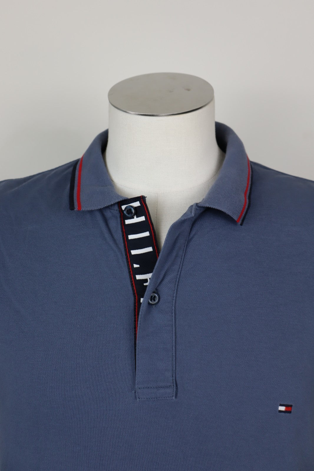 TOMMY HILFIGER POLO MAGLIA UOMO TG l MAN T-SHIRT CASUAL VINTAGE COTONE SLIM