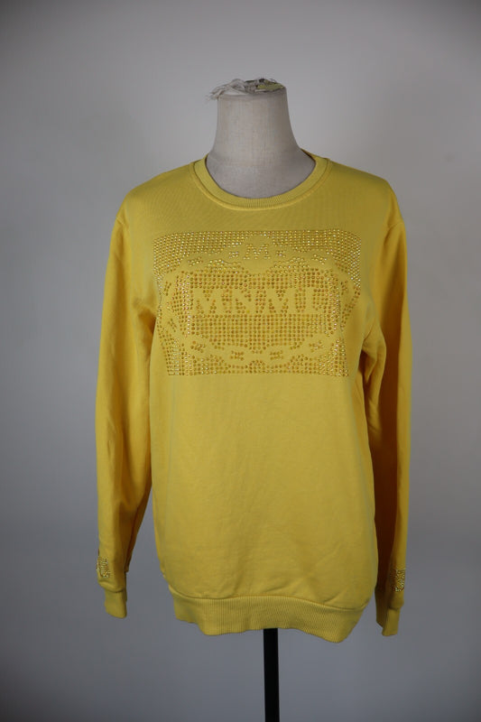 MINIMAL DONNA FELPA MAGLIA Tg L WOMAN CASUAL VINTAGE SPORT SWEATSHIRT COTONE