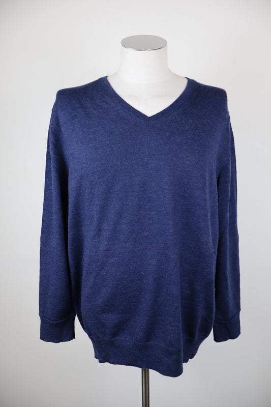 CALVIN KLEIN MAGLIONE MAGLIA LANA MERINOS VINTAGE UOMO Tg 2XL MAN SWEATER CASUAL