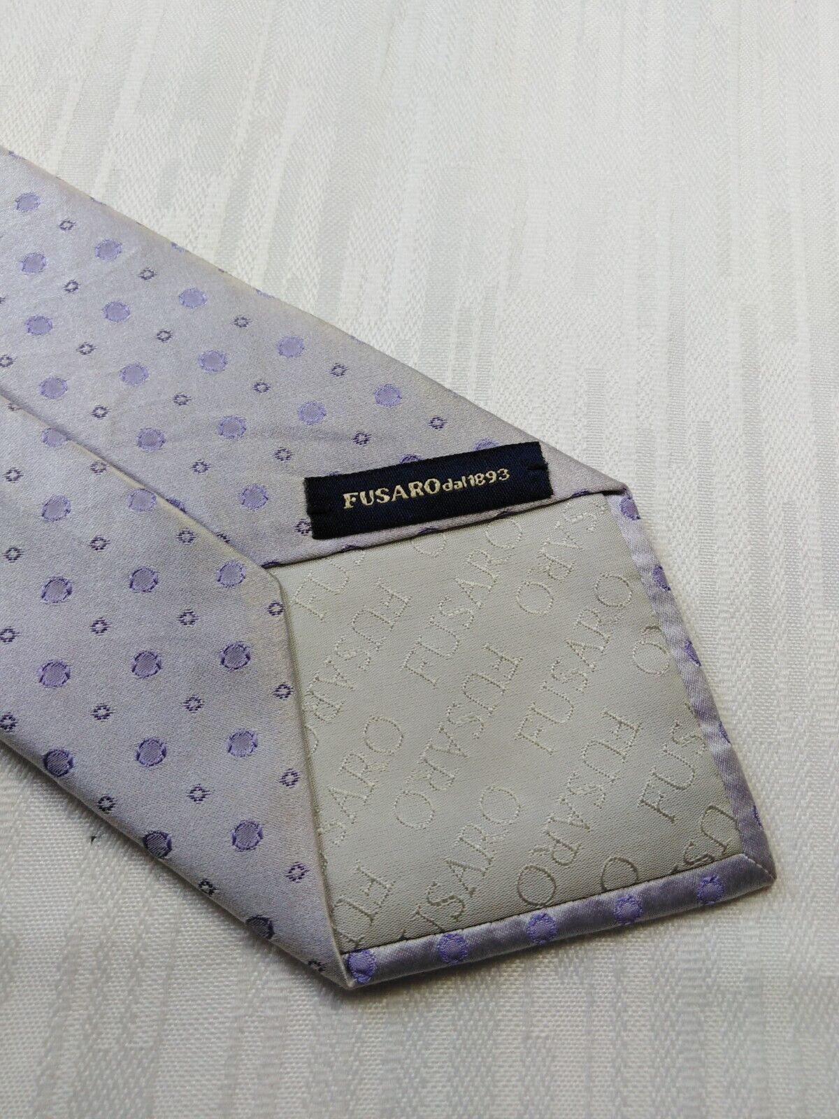 FUSARO NAPOLI 100% SETA SILK TIE CRAVATTA NECKTIE MADE ITALY VINTAGE CLASSIC