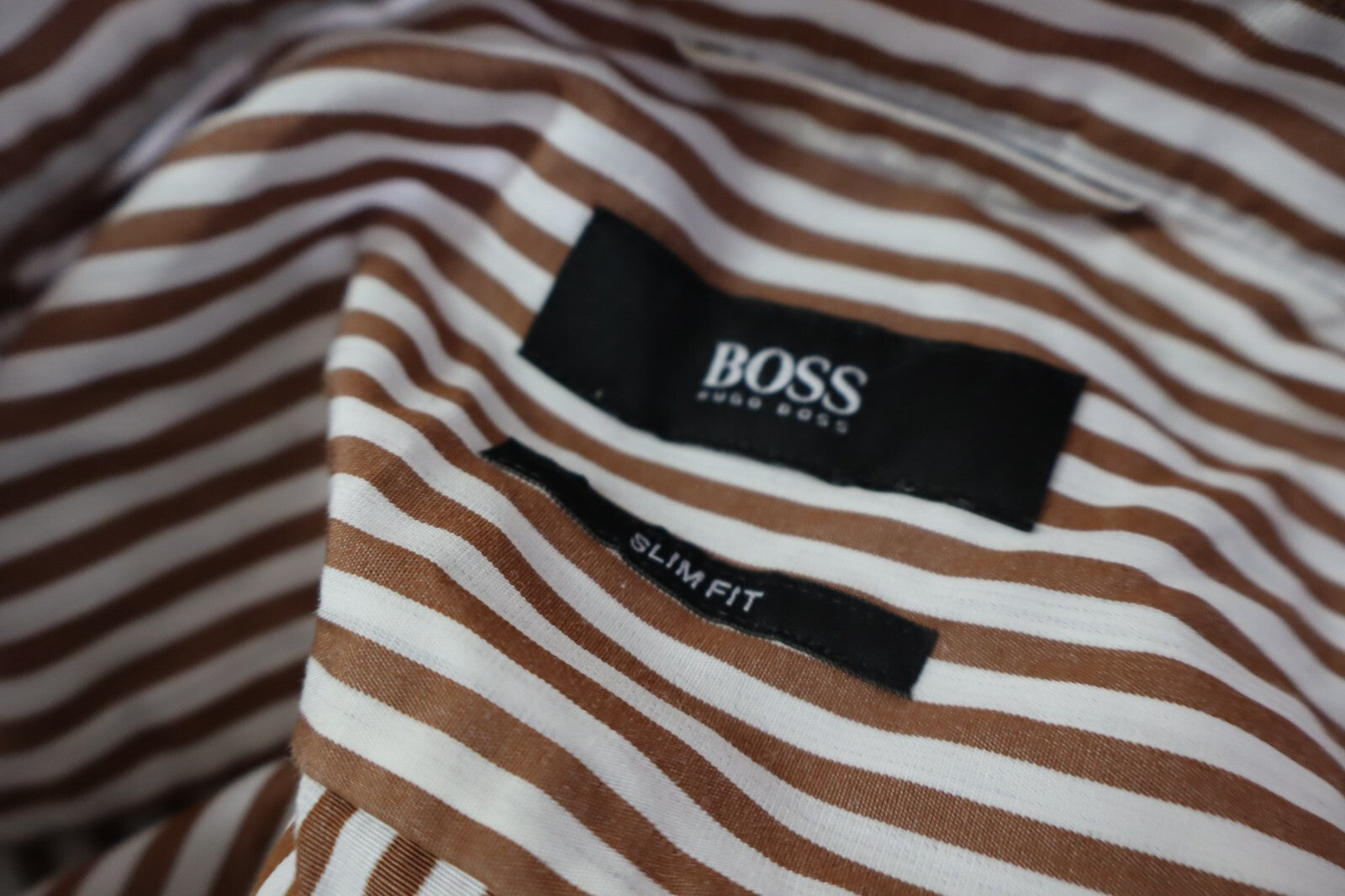 HUGO BOSS CAMICIA UOMO TG  L SLIM FIT 42 16 1/2 MAN SHIRT CASUAL VINTAGE COTONE