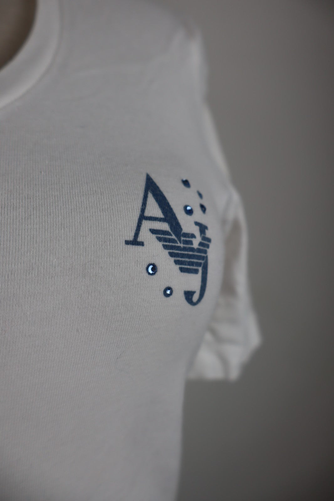 AJ ARMANI JEANS MAGLIA DONNA TG. 38 WOMAN CASUAL VINTAGE T-SHIRT COTONE COTTON