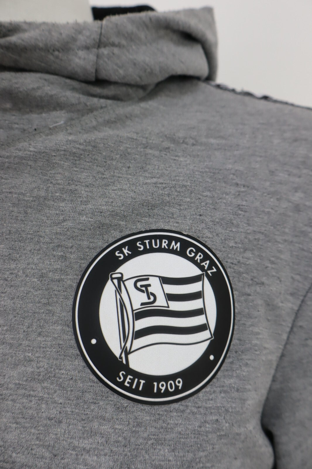 LOTTO  SK STURM GRATZ FELPA CALCIO CAPPUCCIO UOMO Tg. M MAN CASUAL SWEATSHIRT