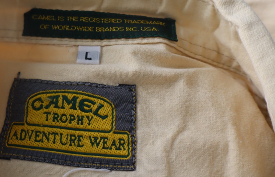 CAMEL TROPHY ADVENTURE CAMICIA UOMO COTONE TG L MAN VINTAGE COTTON SHIRT LOGO