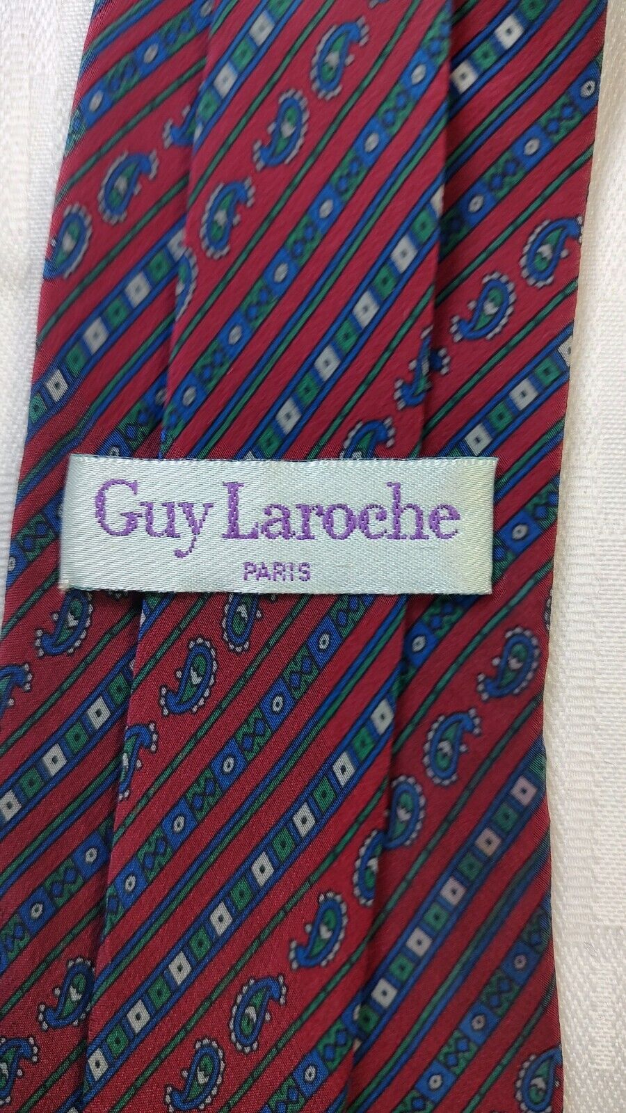 GUY LAROCHE 100% SILK TIE SETA CRAVATTA NECKTIE MADE IN ITALY CLASSIC