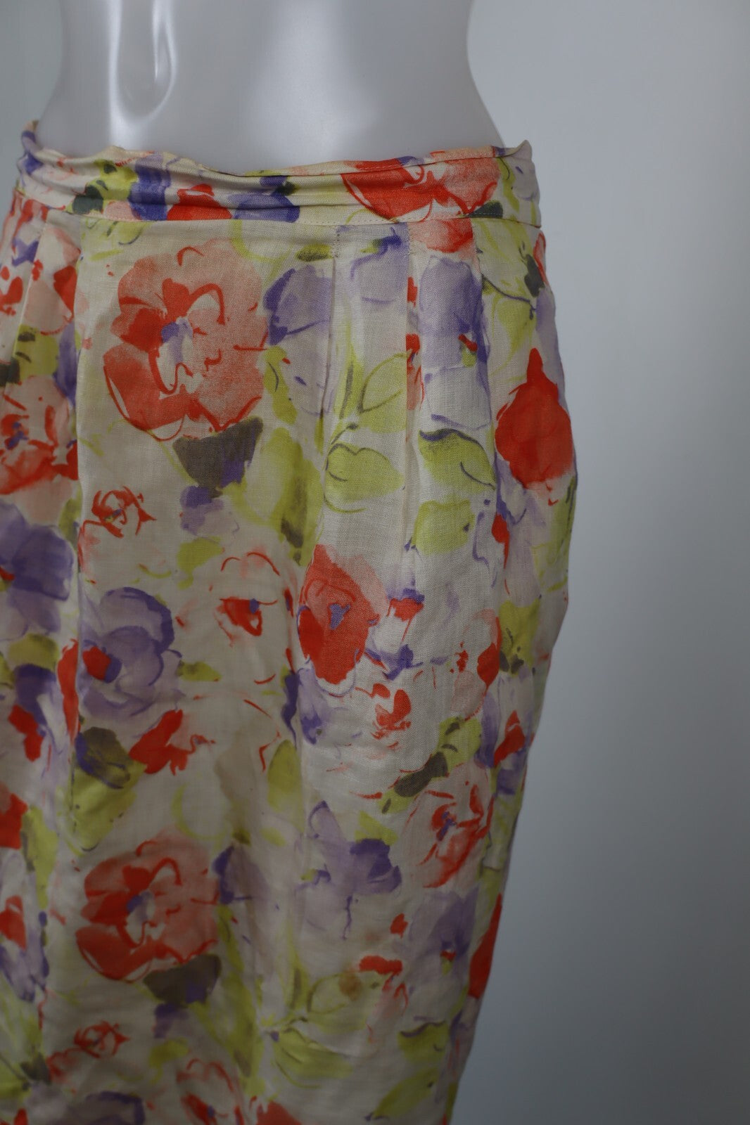 MAX MARA GONNA DONNA WOMAN SKIRT Tg. 46 VINTAGE CASUAL LINO