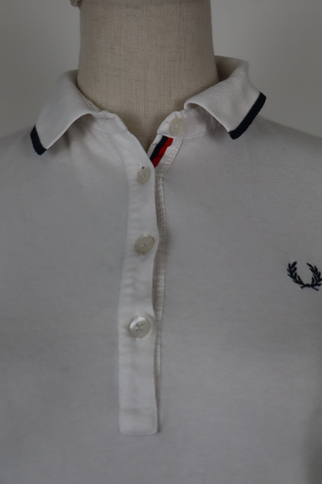 FRED PERRY POLO MAGLIA DONNA COTONE TG. S WOMAN COTTON SHIRT CASUAL VINTAGE
