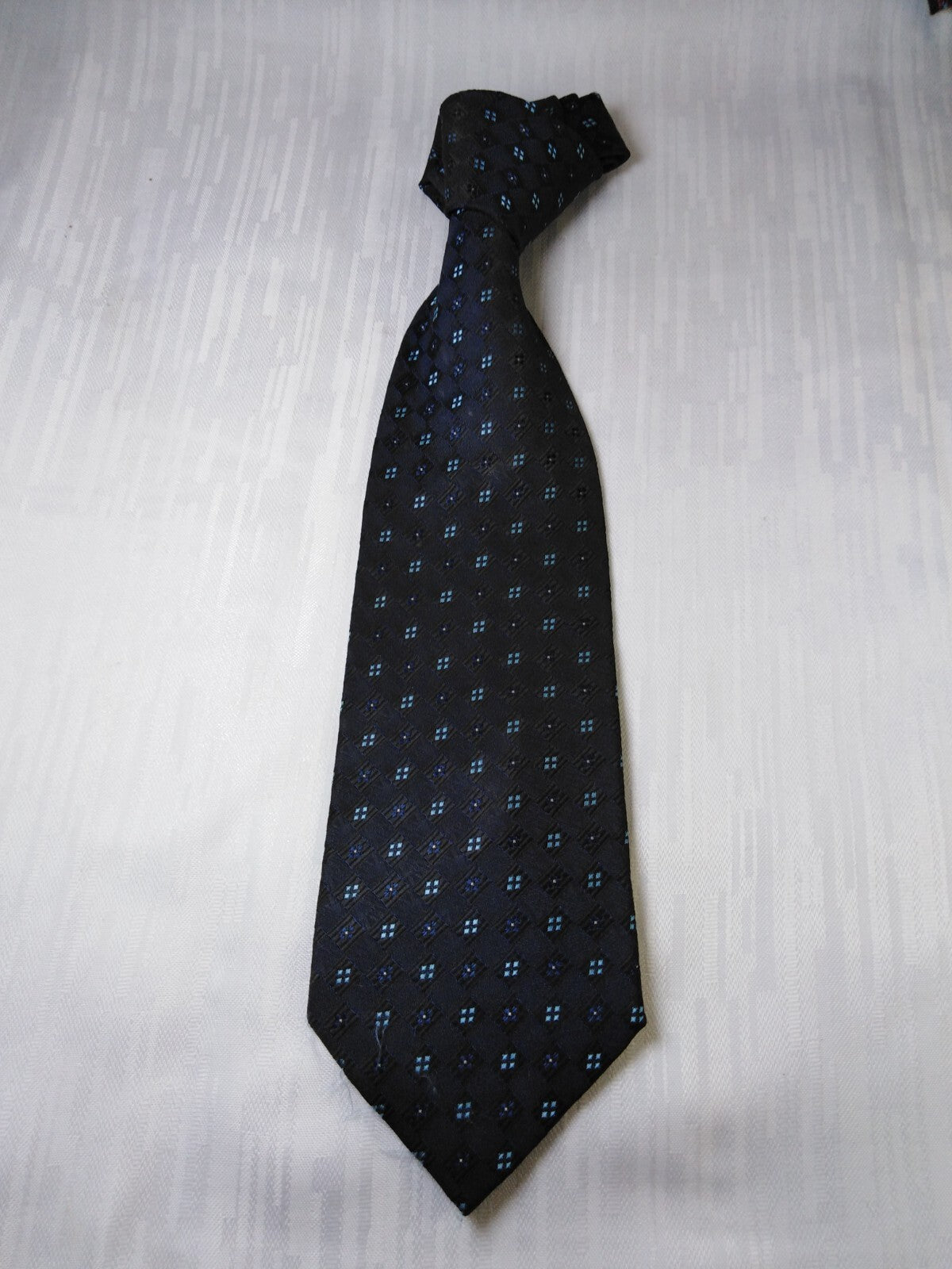 ANDREA CONTE 100% SETA SILK TIE CRAVATTA NECKTIE ITALY VINTAGE SELF TIPPED