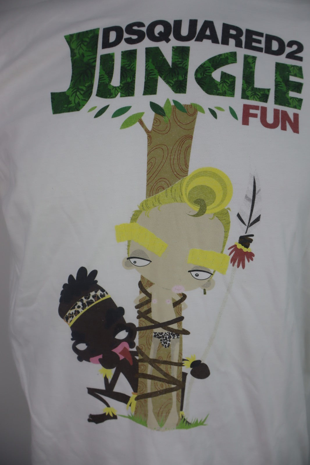 DSQUARED2 MAGLIA UOMO COTONE TG XXL MAN COTTON T-SHIRT CASUAL VINTAGE LOGO