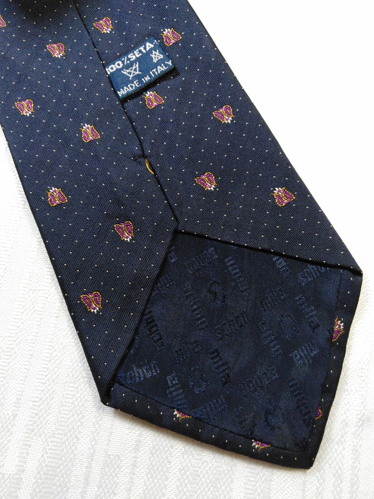 MILA SCHON 100% SILK TIE SETA CRAVATTA NECKTIE ITALY VINTAGE CLASSIC