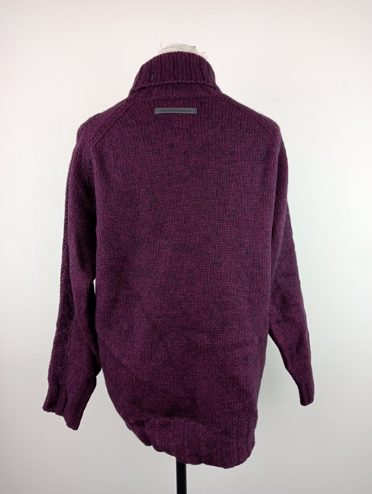 CALVIN KLEIN MAGLIONE LANA WOOL DONNA Tg. XL WOMAN CASUAL SWEATER MADE ITALY