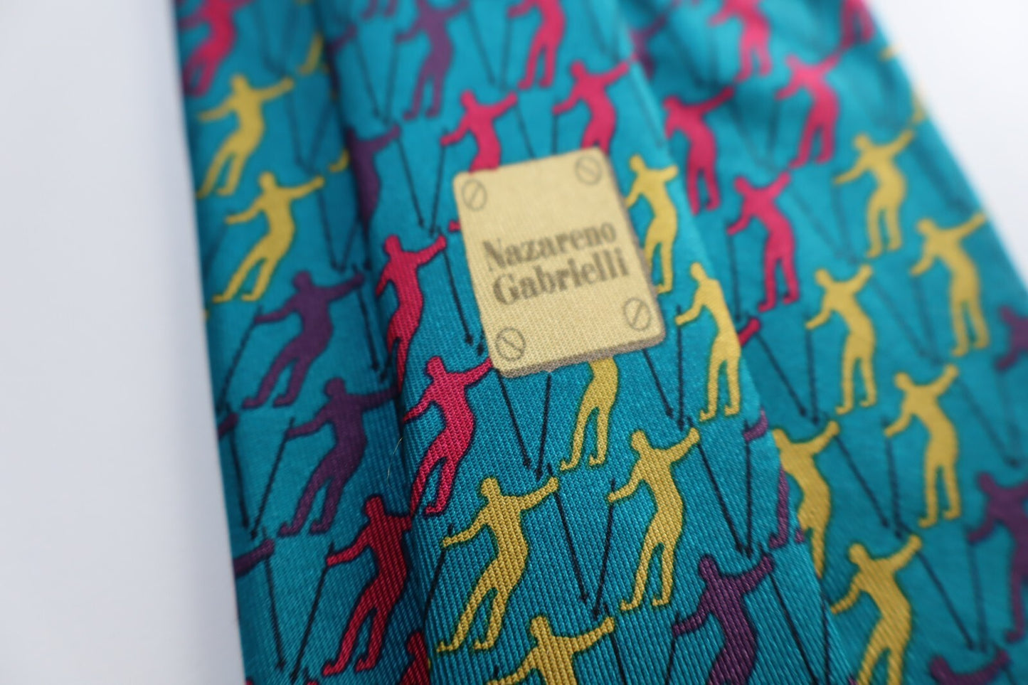 NAZARENO GABRIELLI 100% SILK TIE SETA CRAVATTA NECKTIE MADE IN ITALY CLASSIC
