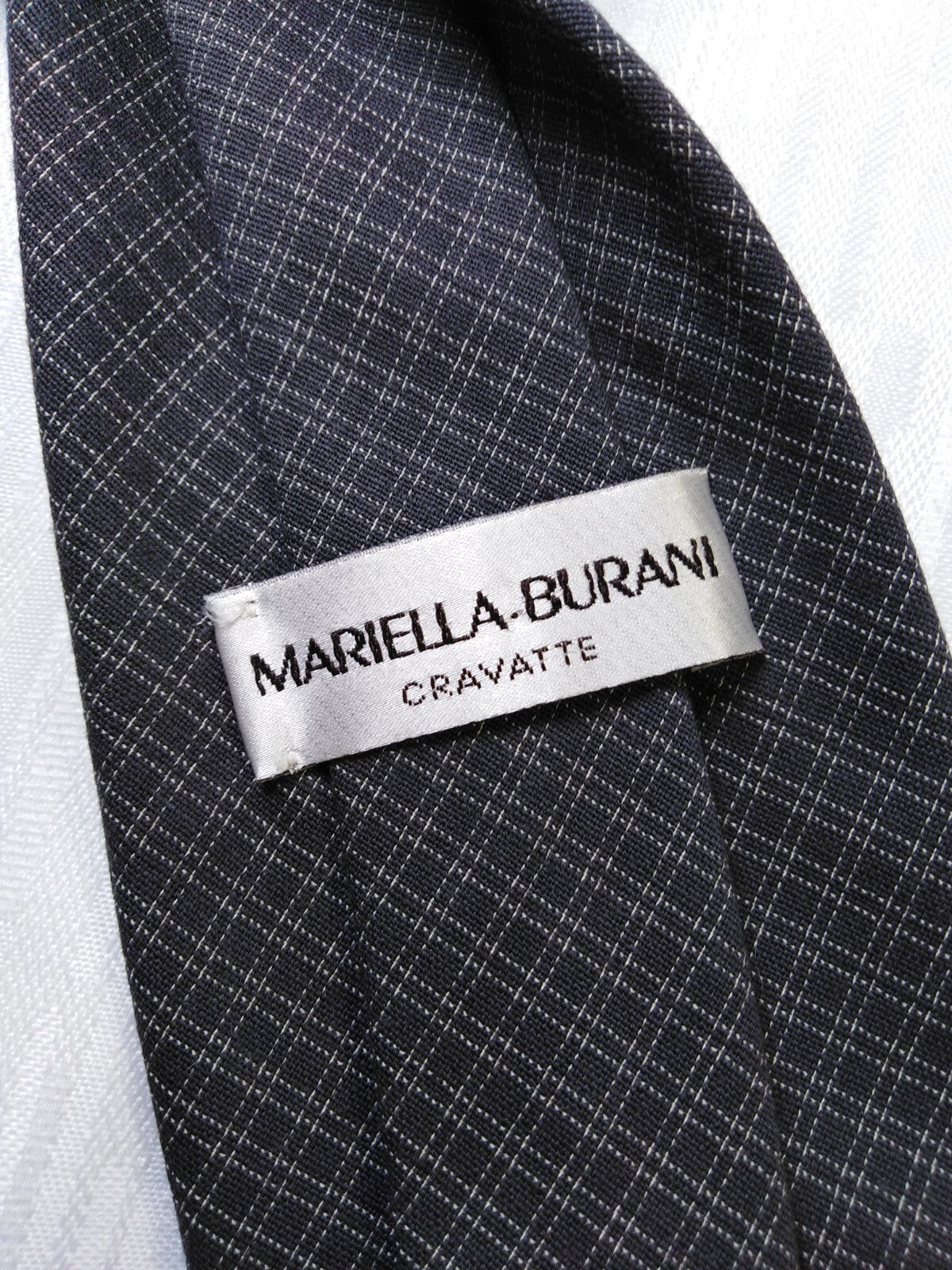 MARIELLA BURANI 100% LANA WOOL TIE CRAVATTA NECKTIE ITALY VINTAGE CLASSIC
