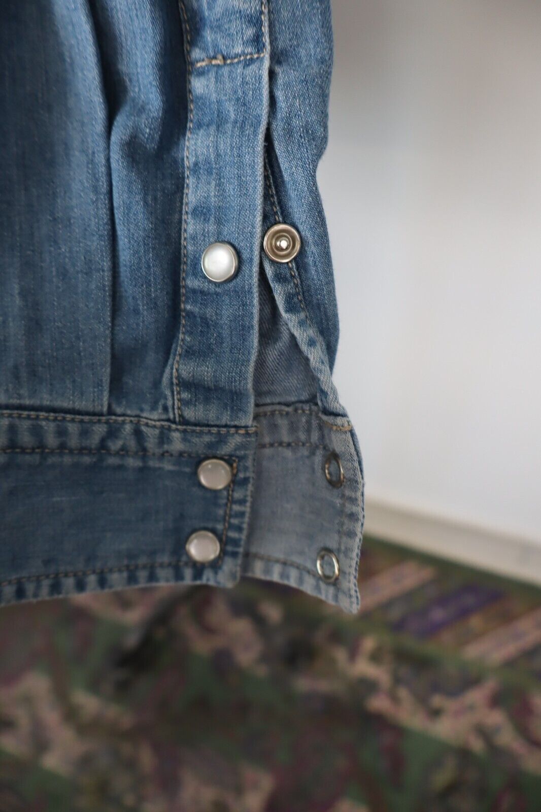 RIFLE CAMICIA JEANS DENIM DONNA CAMICIA TG. L WOMAN SHIRT CASUAL VINTAGE Y2K