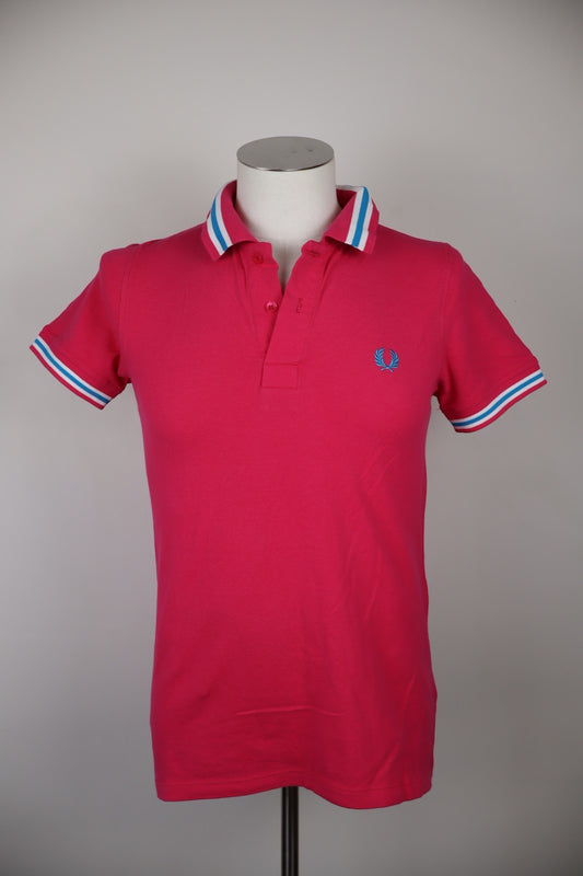 FRED PERRY POLO MAGLIA UOMO COTONE TG M SLIM MAN T-SHIRT CASUAL VINTAGE LOGO