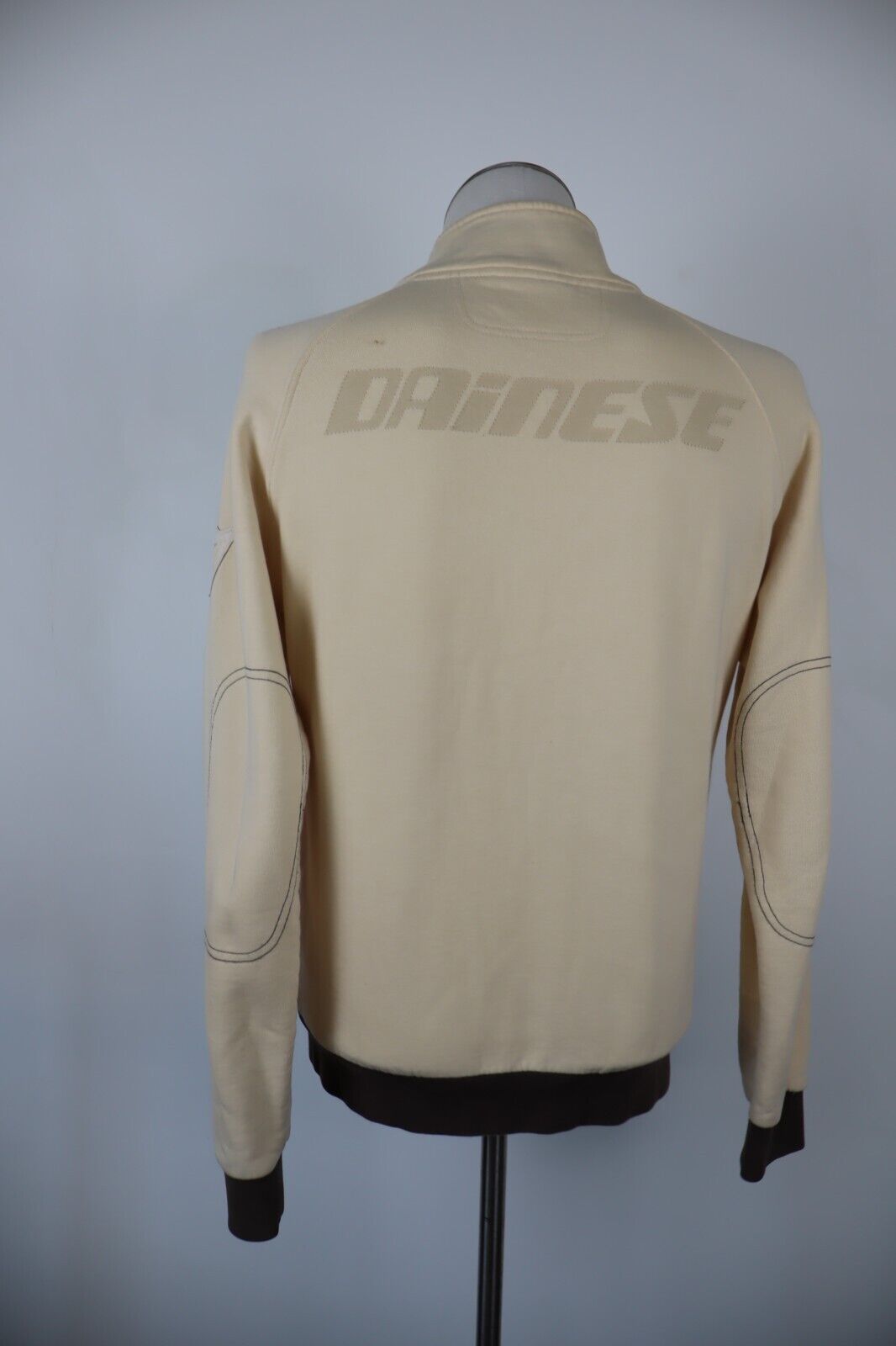 DAINESE FELPA ZIP JACKET UOMO Tg S SPORT MAN SWEATSHIRT CASUAL COTONE PELLE