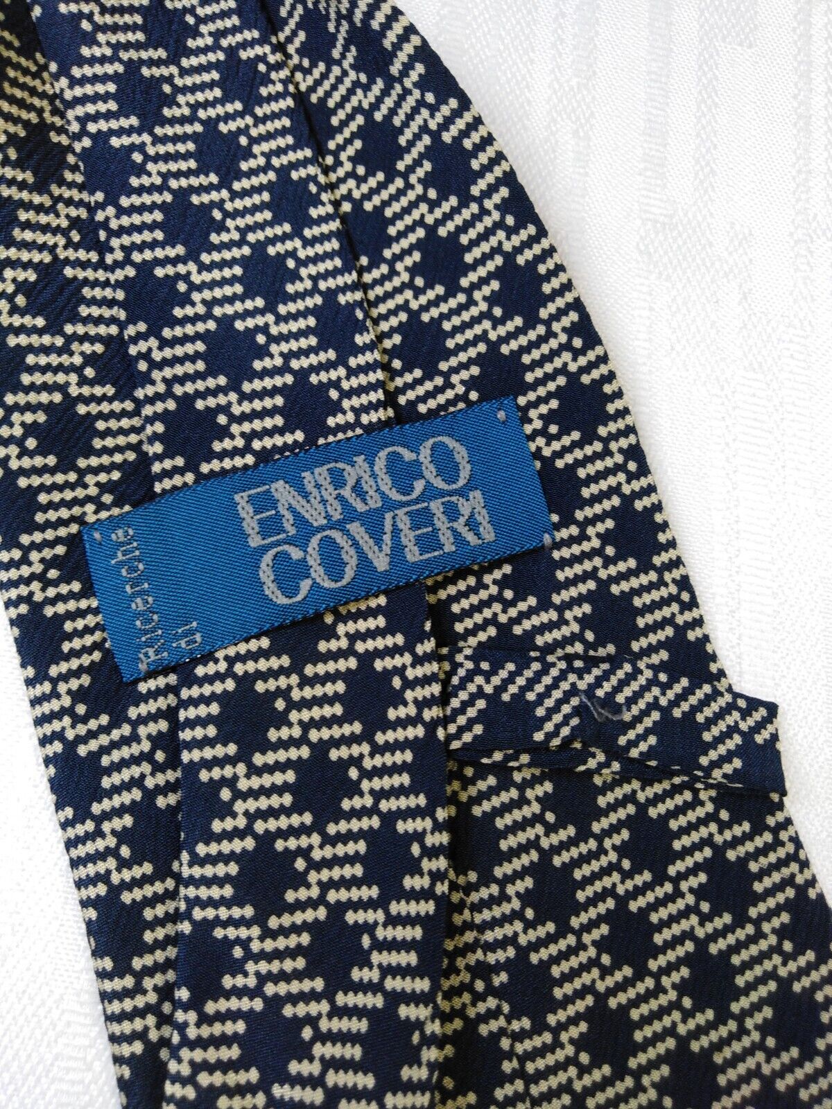 ENRICO COVERI 100% SETA SILK TIE CRAVATTA NECKTIE ITALY VINTAGE CLASSIC