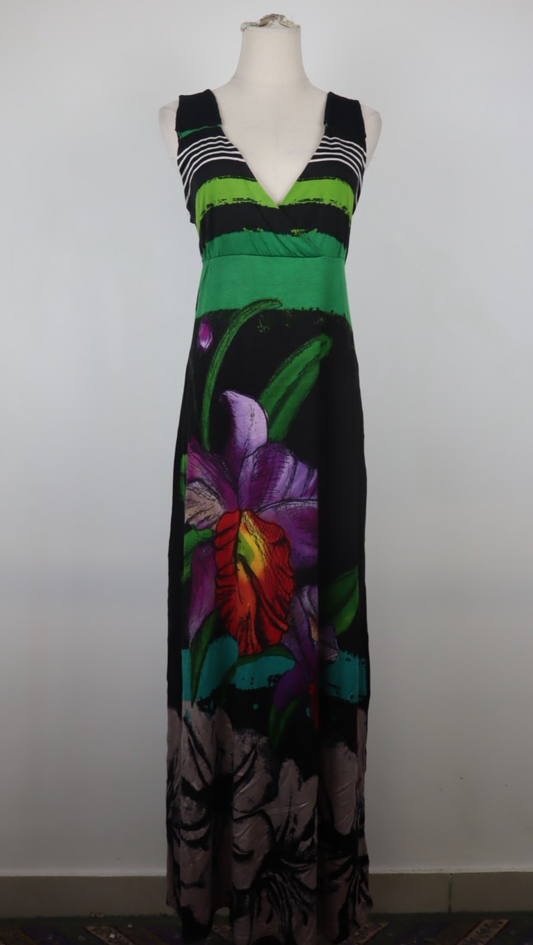 DESIGUAL VESTITO BRETELLE DONNA TG S WOMAN CASUAL VINTAGE DRESS ABITO LOGO