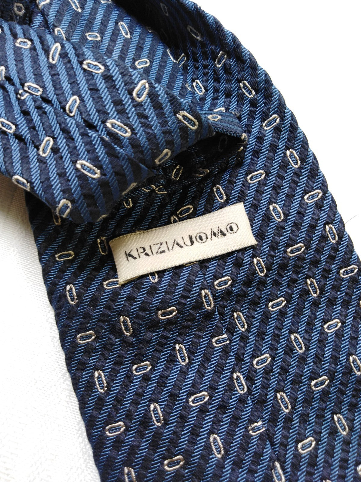 KRIZIA 100% SILK TIE SETA CRAVATTA NECKTIE MADE IN ITALY CLASSIC