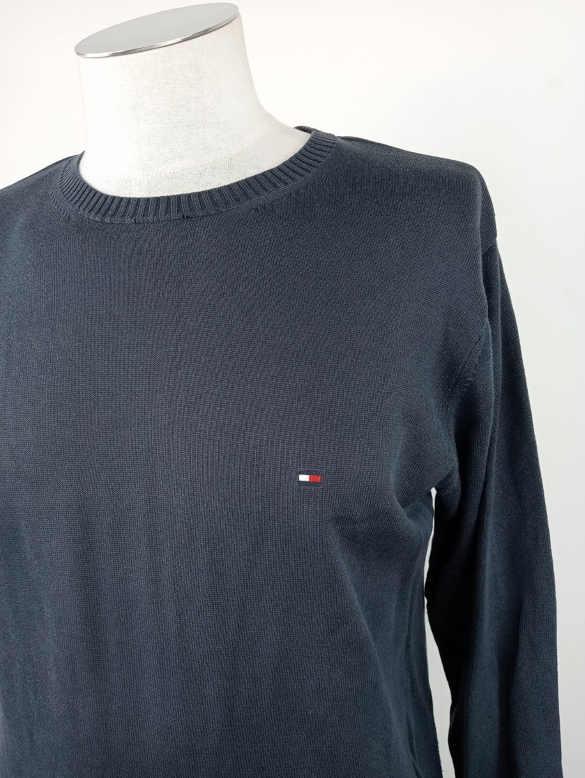 TOMMY HILFIGER MAGLIONE COTONE UOMO TG M MAN SWEATER CASUAL VINTAGE MADE ITALY