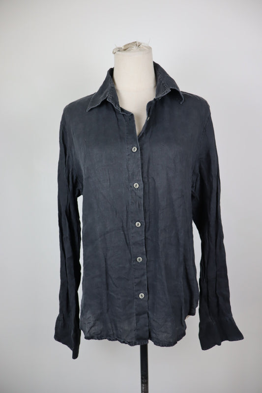 AJ ARMANI JEANS CAMICIA DONNA LINO TG. 46 WOMAN CASUAL VINTAGE LINEN SHIRT