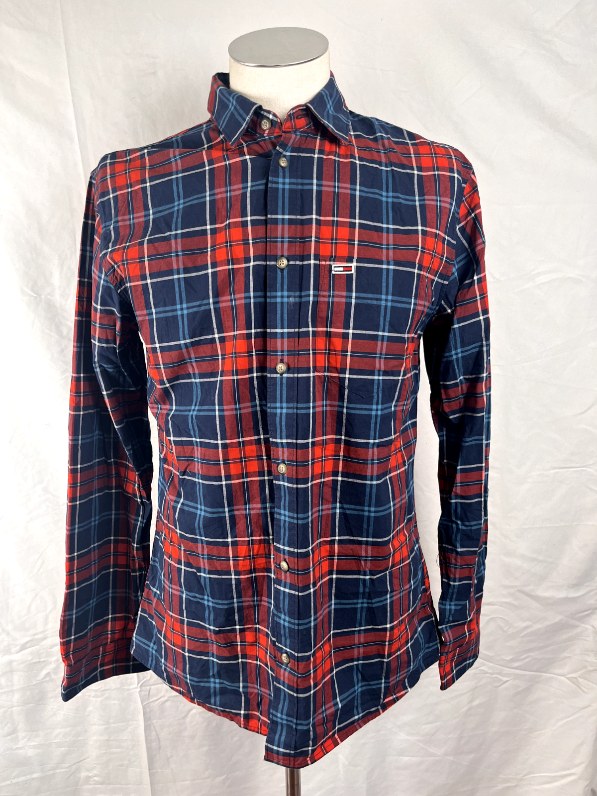 TOMMY HILFIGER CAMICIA COTONE SHIRT UOMO Tg. M MAN VINTAGE CASUAL COTTON