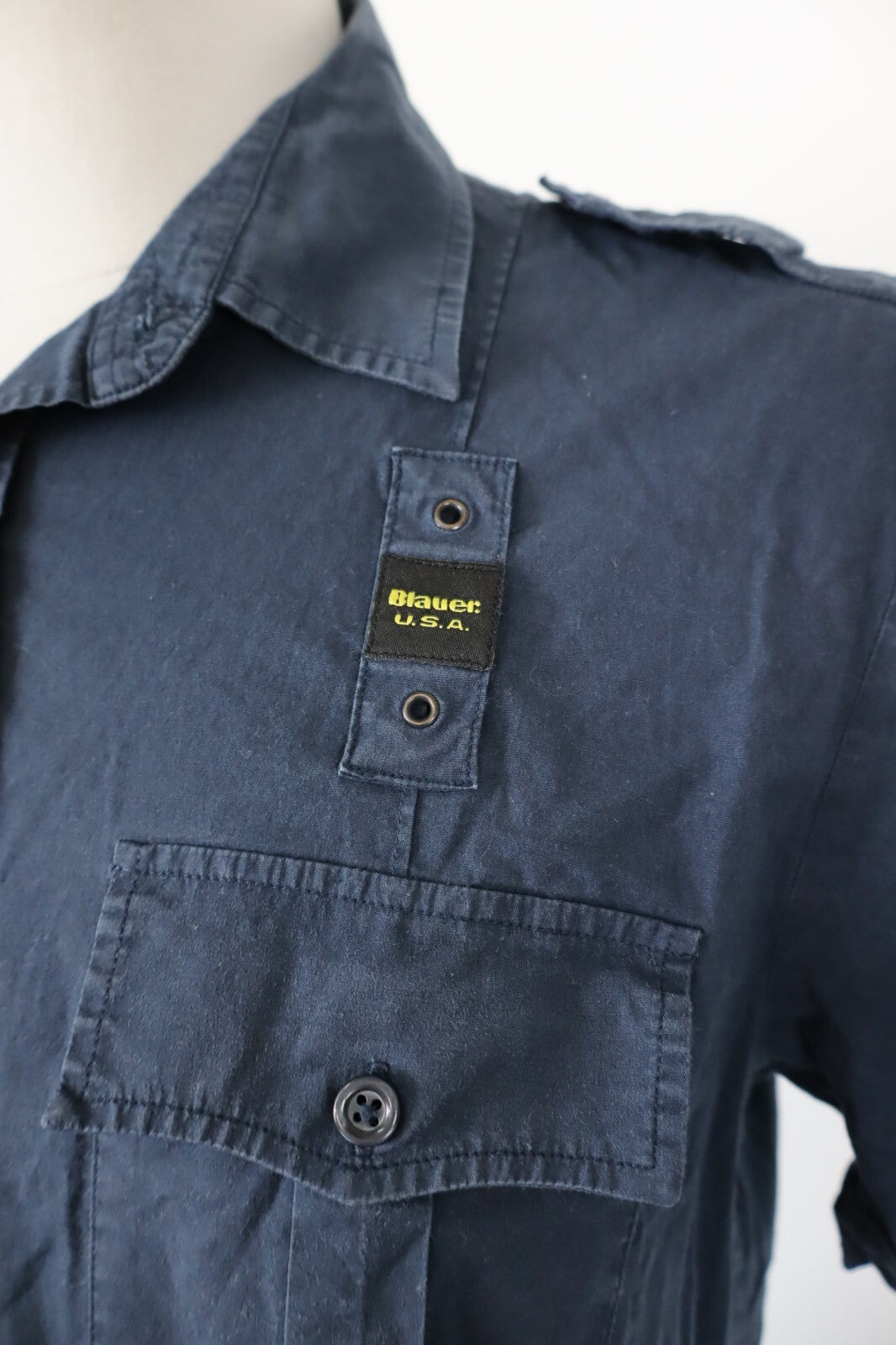 BLAUER USA CAMICIA UOMO COTONE TG L MAN CASUAL VINTAGE SHIRT COTONE