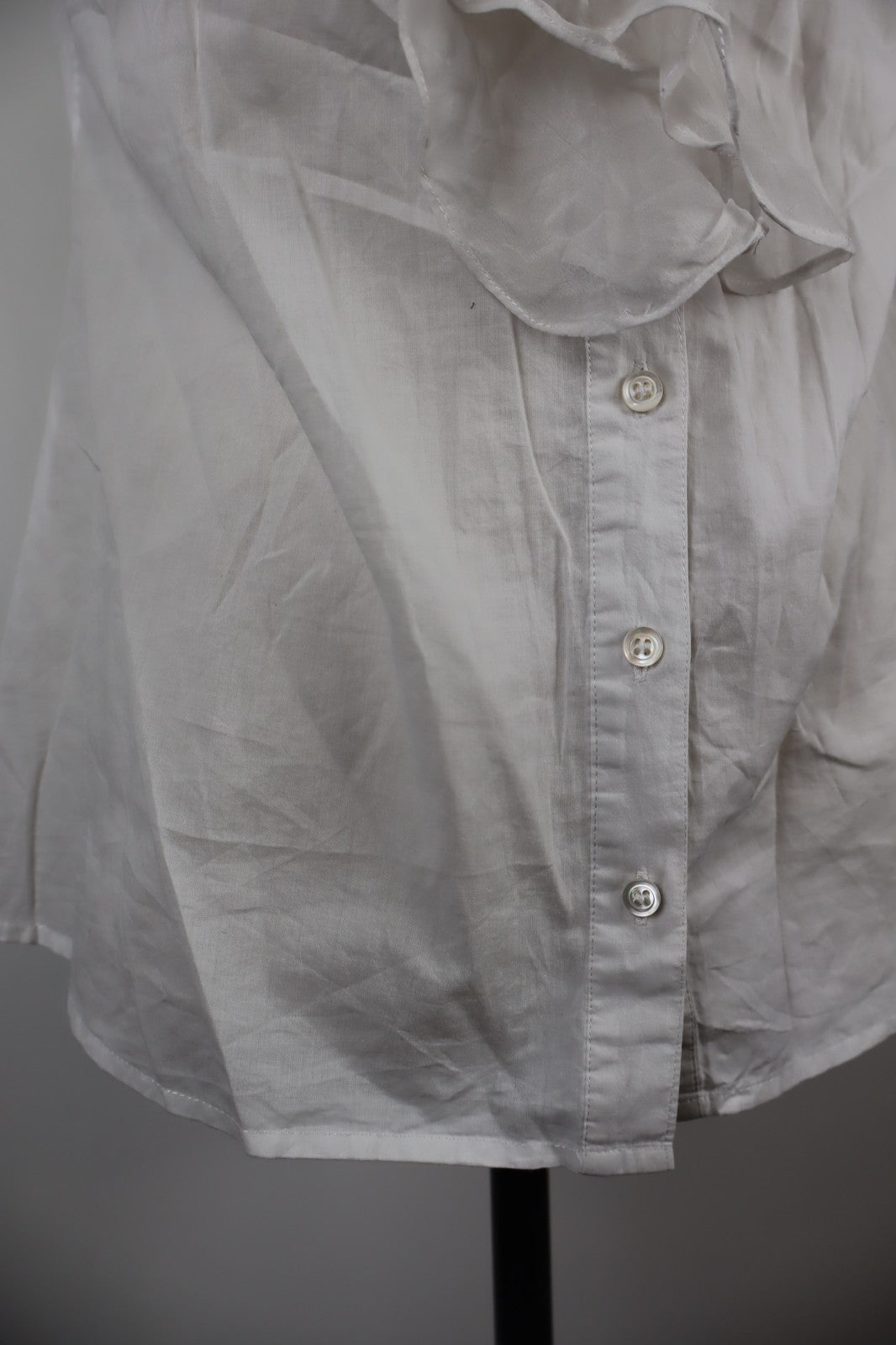 MAX&CO CAMICIA SMANICATA DONNA TG. 44 WOMAN SHIRT CASUAL VINTAGE COTONE VOLANT