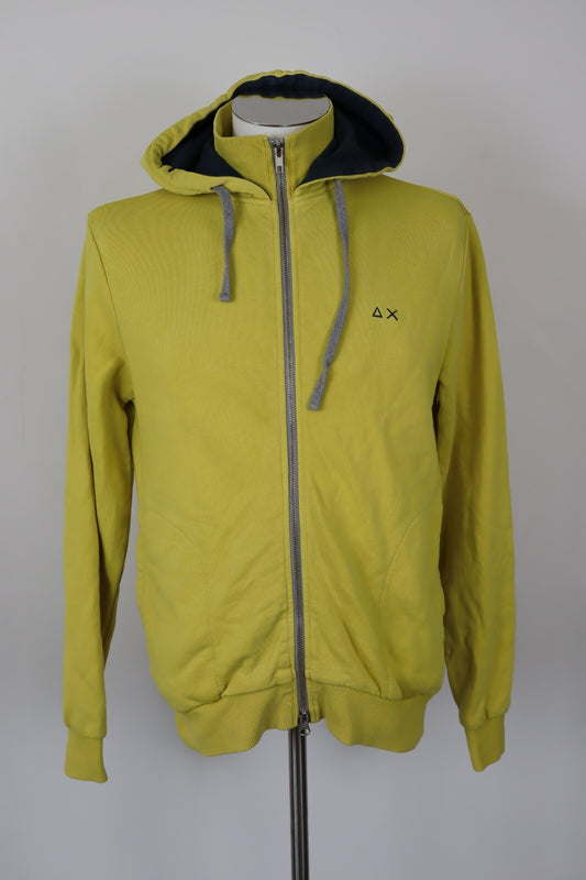 SUN68 FELPA ZIP CAPPUCCIO RAGAZZO 16 ANNI MAN SPORT  SWEATSHIRT CASUAL VINTAGE