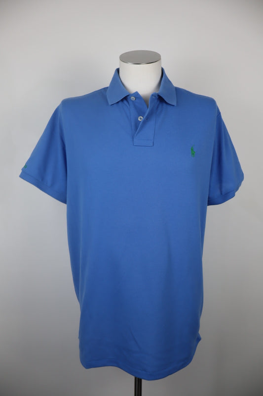RALPH LAUREN MAGLIA POLO UOMO COTONE TG. XL MAN COTTON SHIRT BLU CASUAL LOGO