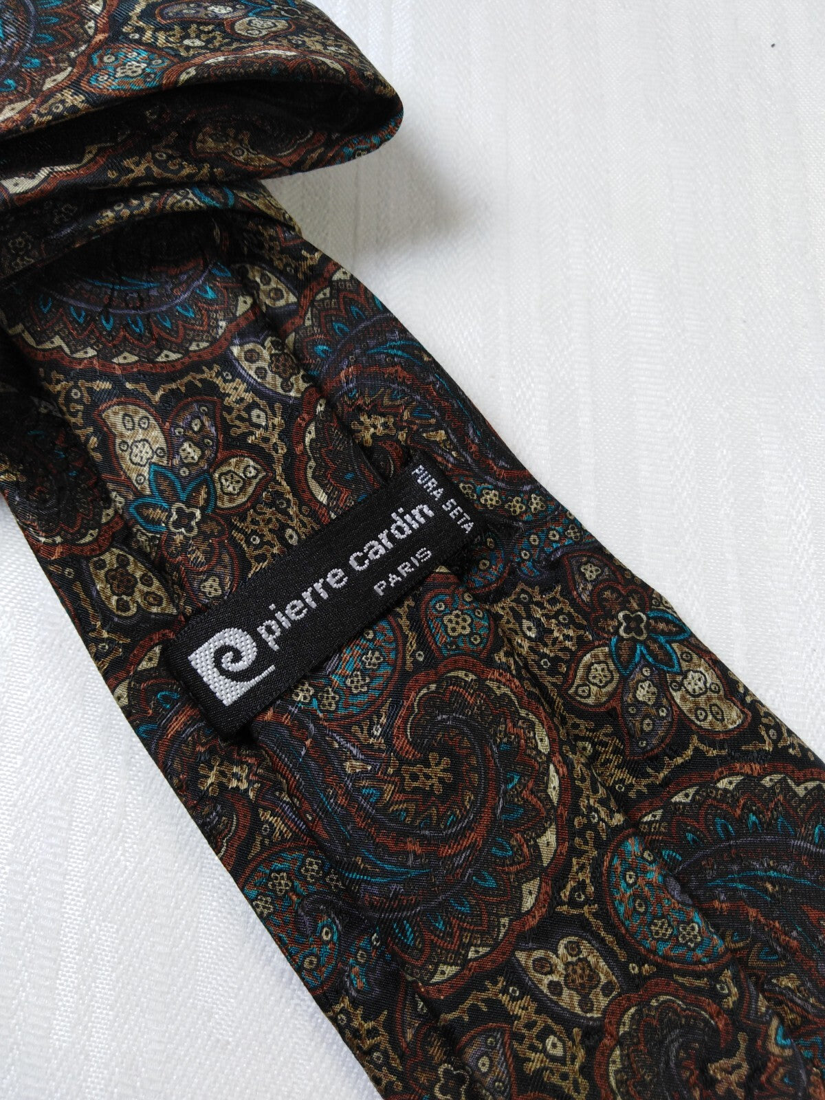 PIERRE CARDIN 100% SILK TIE SETA CRAVATTA NECKTIE MADE IN ITALY