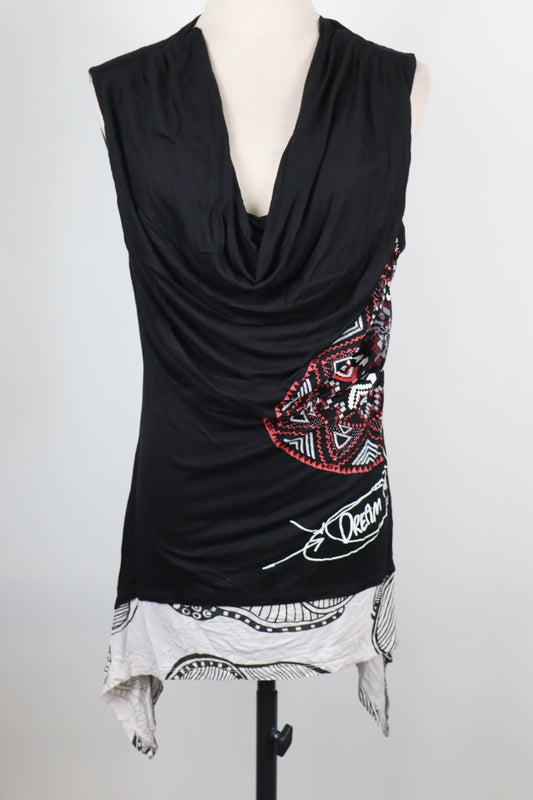 DESIGUAL VESTITO DONNA TG. XL WOMAN CASUAL VINTAGE DRESS ABITO