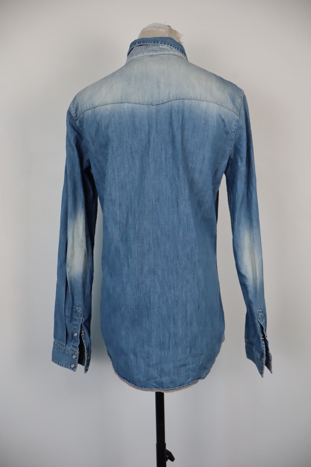RIFLE CAMICIA JEANS DENIM DONNA CAMICIA TG. L WOMAN SHIRT CASUAL VINTAGE Y2K