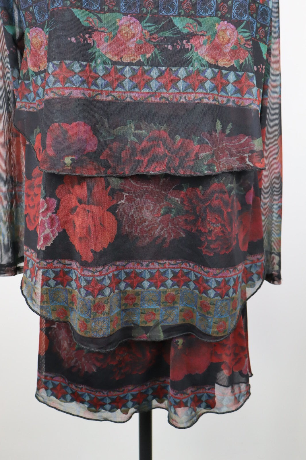 DESIGUAL VESTITO DONNA TG. XL WOMAN CASUAL VINTAGE DRESS ABITO A STRATI