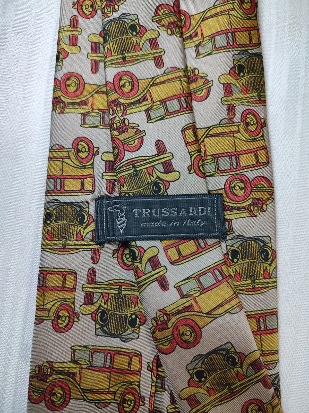TRUSSARDI 100% SILK TIE SETA CRAVATTA NECKTIE MADE IN ITALY CLASSIC