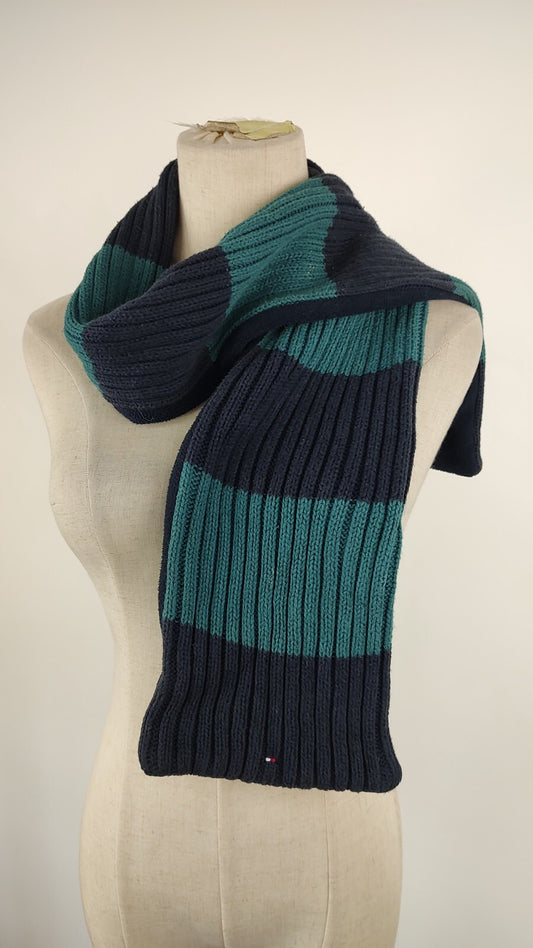 TOMMY HILFIGER SCIARPA UOMO DONNA L/ XL WOMAN MAN VINTAGE CASUAL SCARF LANA