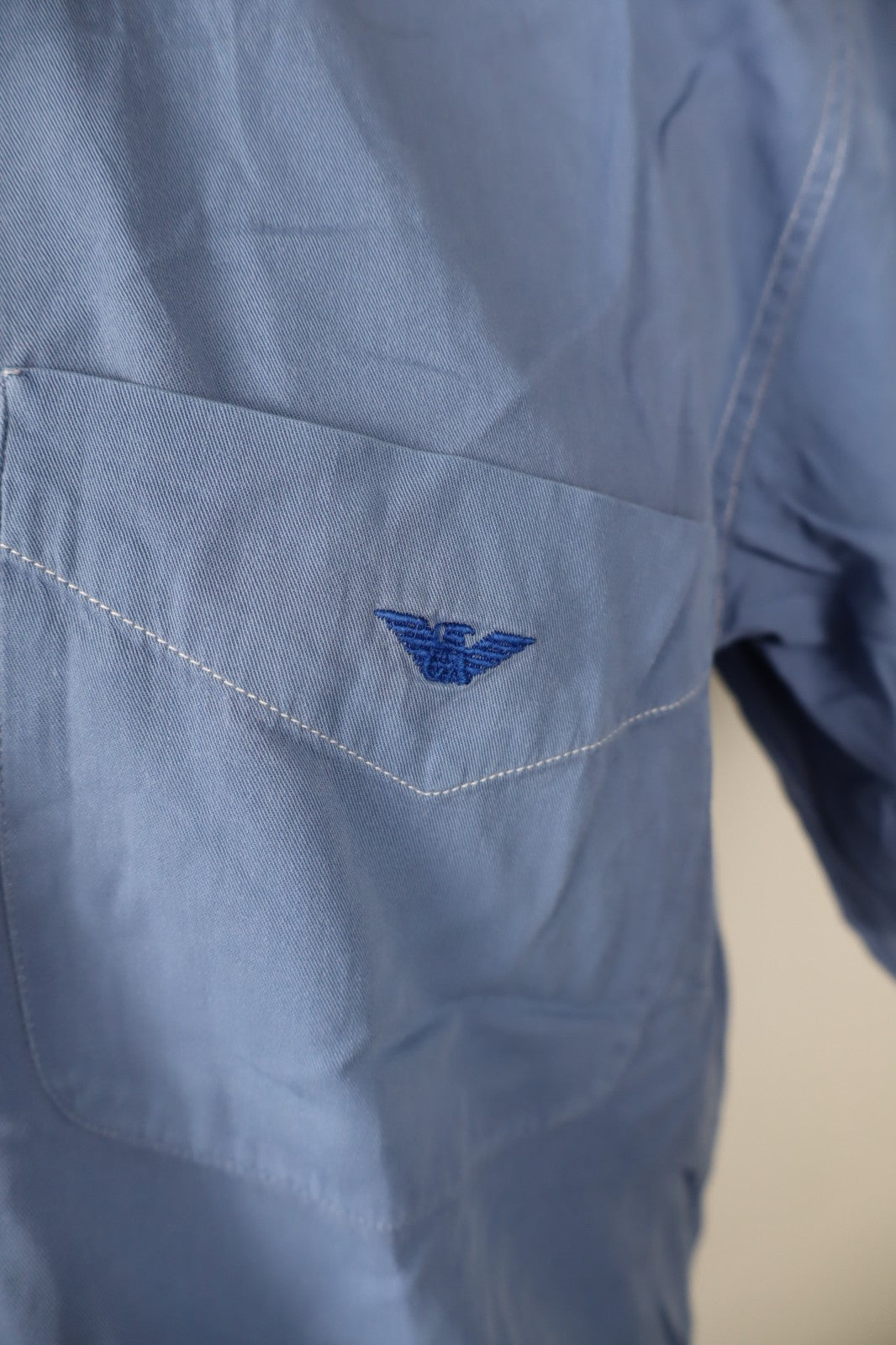 EMPORIO ARMANI CAMICIA SHIRT UOMO MAN TG. 15,5 CASUAL VINTAGE COTTON COTONE