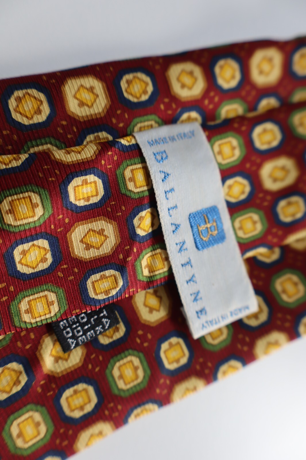 BALLANTYNE 100% SILK TIE SETA CRAVATTA NECKTIE MADE IN ITALY CLASSIC