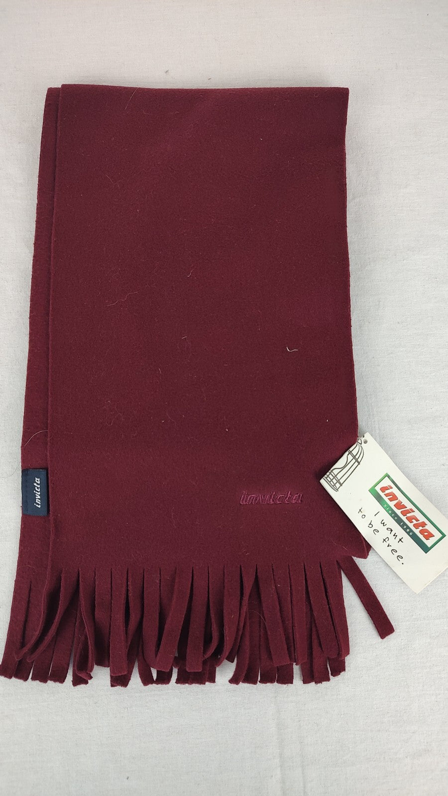 INVICTA SCIARPA PILE CON TAG UOMO DONNA WOMAN MAN VINTAGE CASUAL SCARF