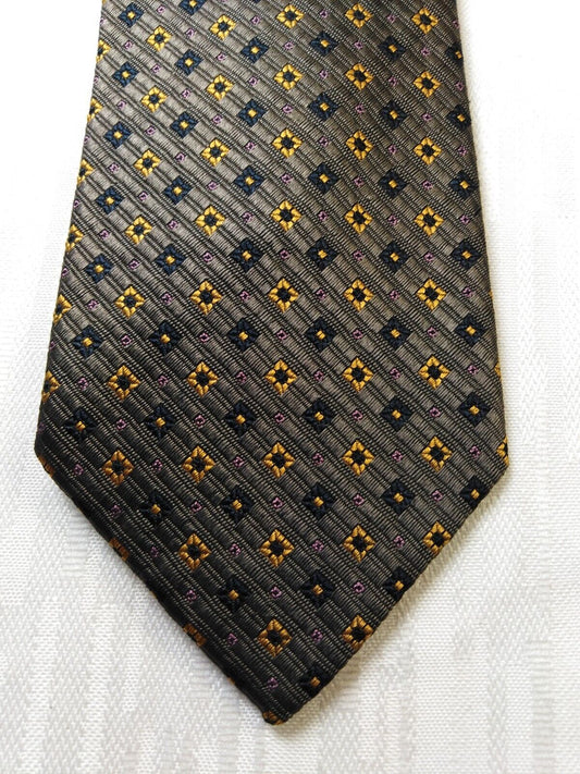 ANGELO MARINO 100% SILK TIE SETA CRAVATTA NECKTIE ITALY VINTAGE CLASSIC