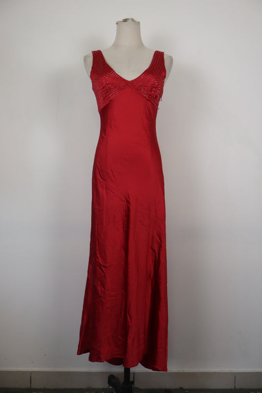 MARELLA VESTITO SMANICATO ABITO DONNA TG. 40 WOMAN CASUAL VINTAGE DRESS SETA
