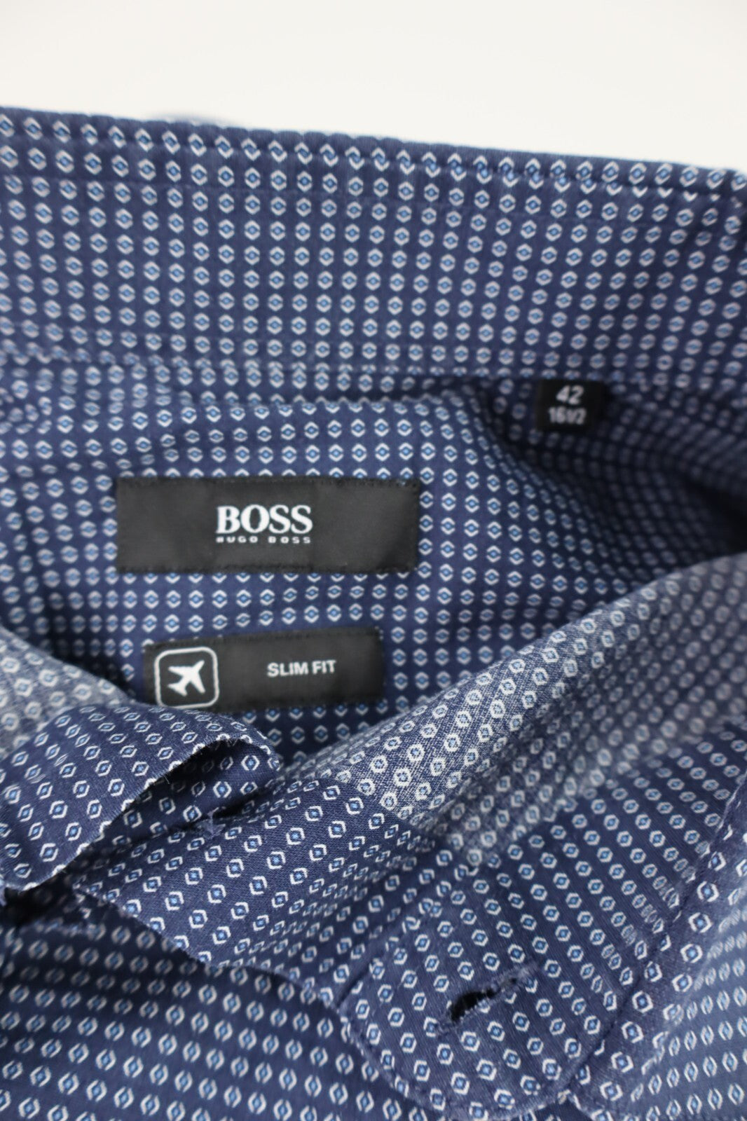 HUGO BOSS CAMICIA UOMO TG 42 / 16.5 MAN CASUAL VINTAGE SHIRT COTONE COTTON