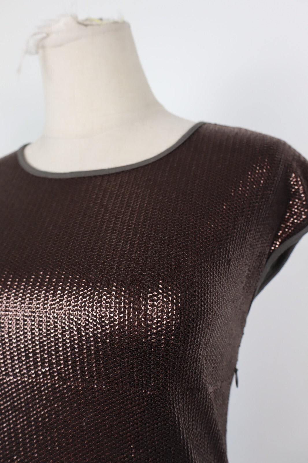 MAX & CO VESTITO ABITO DONNA TG. 44 WOMAN CASUAL VINTAGE DRESS PAILLETTES