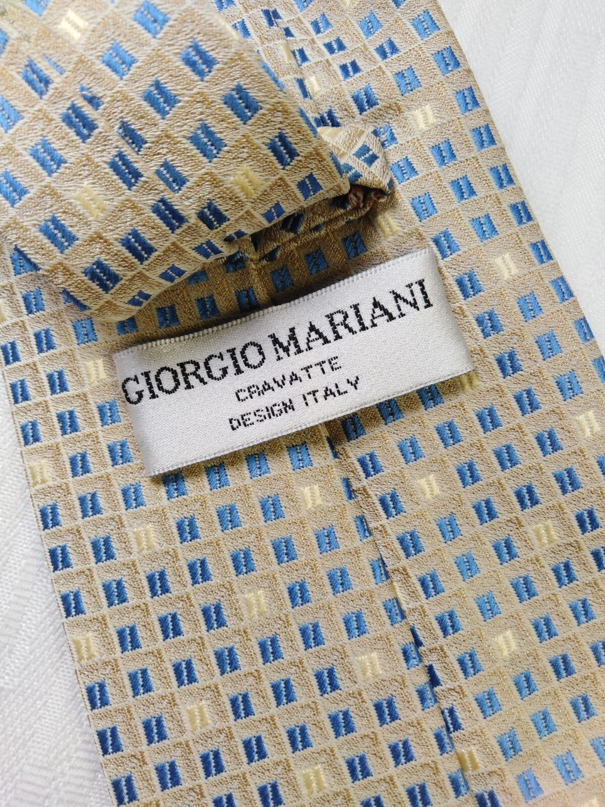 GIORGIO MARIANI 100% SILK TIE SETA CRAVATTA NECKTIE MADE IN ITALY SELF TIPPED