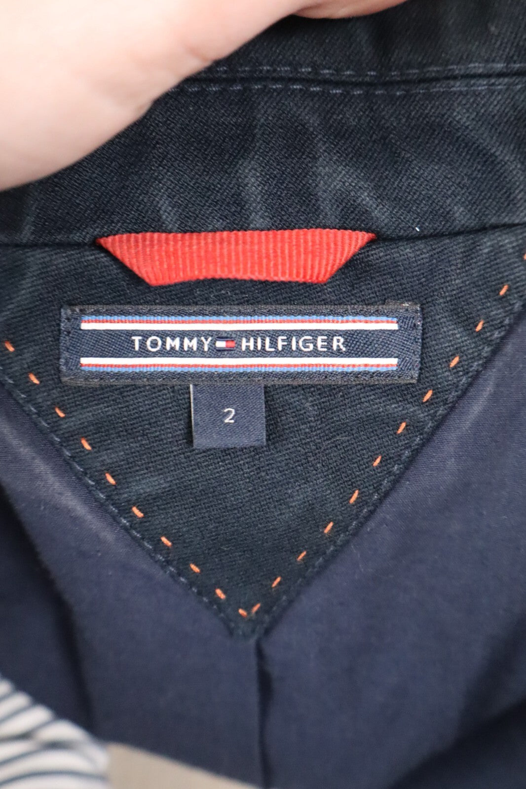 TOMMY HILFIGER BLAZER GIACCA DONNA Tg 2 WOMAN CASUAL VINTAGE JACKET COTONE